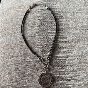 Silpada Black Leather Necklace with Sterling Silver